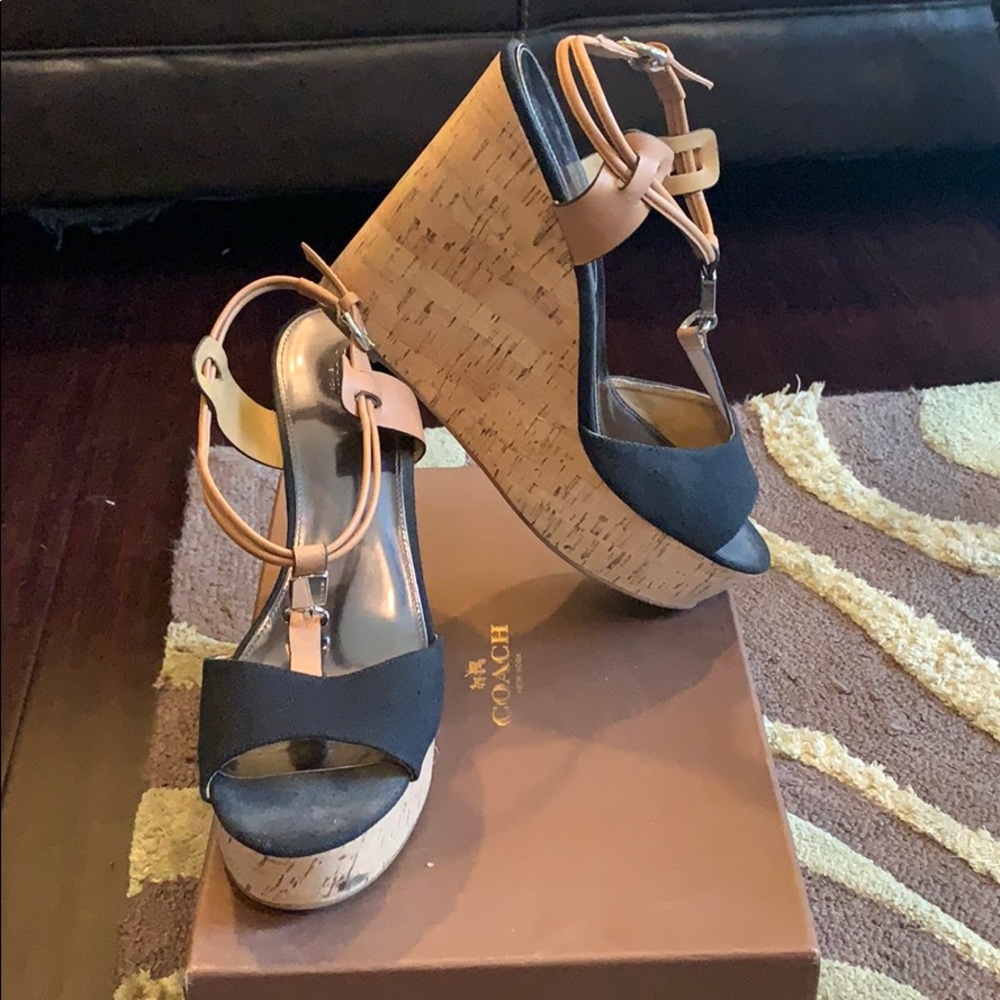 Coach platform sandals